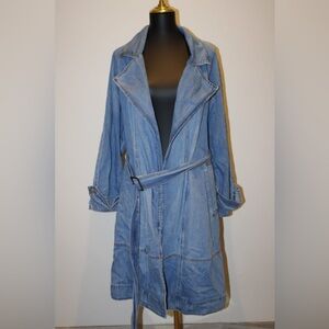Habitual Blue Denim Trench Coat